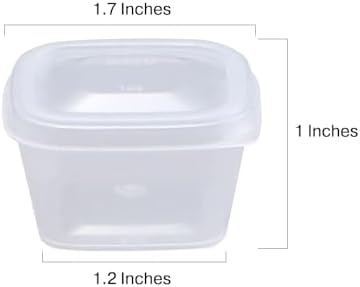 MIUPOO Leak Proof Square Sauce Cup,Plastic Souffle Cups,Disposable