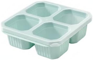 Home Organizers 4-Compartment Snack Box with Lid, Divided Dry Food