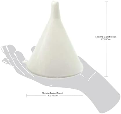 Norpro Plastic Funnel, Set of 3, Set of Three, White
