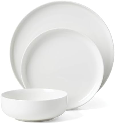 Oneida 24 Seven White Porcelain 18-Piece Dinnerware Set for 6
