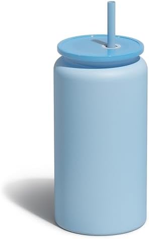16 oz Tumbler, Insulated Tumbler with Straw, Iced Coffee Tumbler