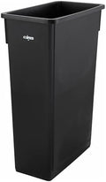 Winco 23-Gallon Black Slender Trash Can