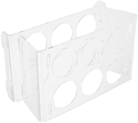 Stackable Acrylic Egg Drawer Organizer 12 Pack for Refrigerator