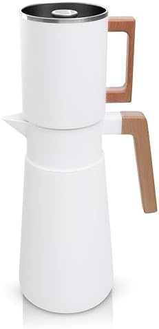 HASTINGS 68 Oz Pour Over Coffee Maker Set, White
