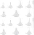 14Pcs 7 Styles Plastic Funnel Set Small Clear Kitchen Funnels with