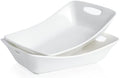 Kanwone Large Serving Bowls with Handles, White Serving Dishes For