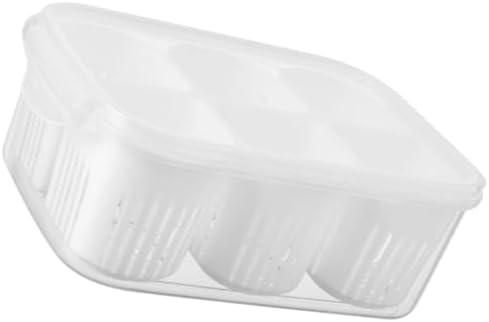 Compartment Food Storage Container PP Fridge Organizer Box with Lid