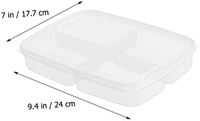 Xmas Fridge Fresh-keeping Container 2pcs Plastic Divided Bin with Lid