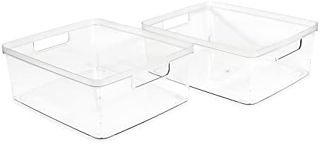 Isaac Jacobs 2-Pack Large Clear Storage Bins