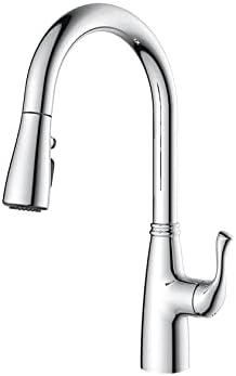 Amazon Basics Pull-Down Sprayer Kitchen Faucet, Chrome
