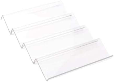 Acrylic Spice Drawer Organizer 4 Pk, Expandable 13"-26" Acrylic Spice