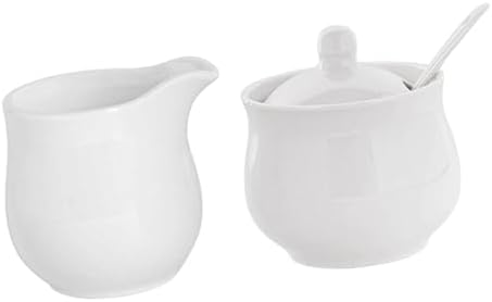 Fenteer Ceramic Sugar and Creamer Set Set Gift Elegant Practical Home