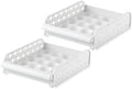 2pcs Drawer Type Plastic Egg Box for Fridge Storage Organizer