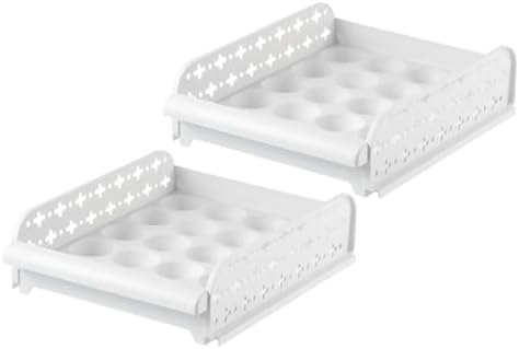 2pcs Drawer Type Plastic Egg Box for Fridge Storage Organizer