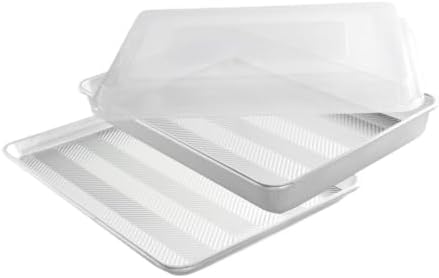 3-Piece Aluminum Baking Set, Half Sheet, High-Sided Half Sheet & Lid