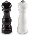 Le Creuset Salt and Pepper Mill Set, 8", Black and White