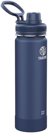 Takeya Actives Stainless Steel Water Bottle, Insulated Spout Lid