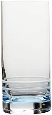 Mikasa Cal Ombre Highball Tumbler Cups, Set of 4, 17-Ounce, Blue
