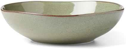 Oneida Organic Shades Sage Green Stoneware 2-Piece Serving Platter Set