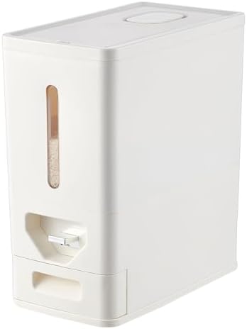 UFORU 22-25 LB Rice Dispenser,Airtight Rice Container with Built-In