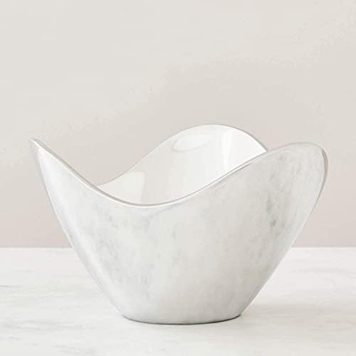 nambe Serve ware Collection Wave Bowl, Silver Serving Bowls, Large