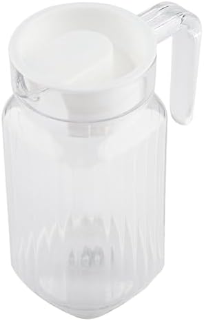 Acrylic Transparent Water Jugs Striped Pitcher with Lid 500ML