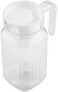 Acrylic Transparent Water Jugs Striped Pitcher with Lid 500ML