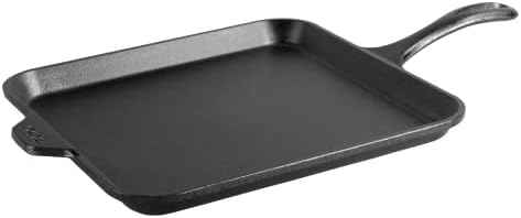 Lodge Pre-Seasoned Cast Iron Square Griddle, PFAS-Free, 11 Inches