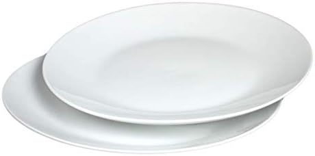 14" White Porcelain Serving Platters Plate, Set of 2