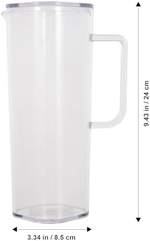 Acrylic Cold Water Pitcher 1200ml with Lid Handle, Jug