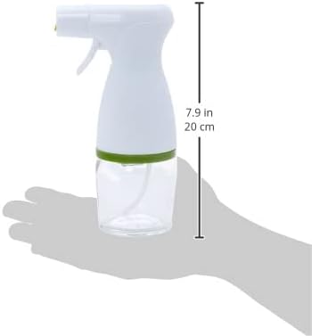 Prepara Simply Mist Olive Oil Sprayer, Chrome Band, White/Green