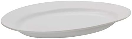 Everyday White Porcelain Oval Serving Platter, 16 Inch Large Turkey