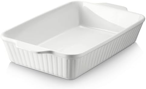 DOWAN Casserole Dish, 9x13 Ceramic Baking Dish, Large Lasagna Pan Deep