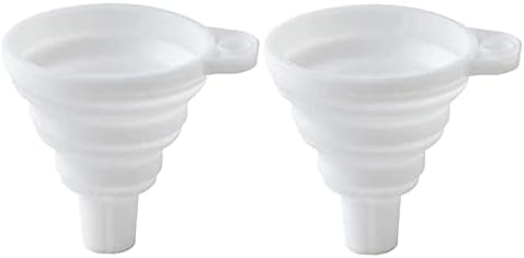 Misitifi Collapsible Funnel, Set of 2, Flexible Silicone Foldable