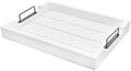 AuldHome Design Rustic Wood Serving Tray (White); Wooden Farmhouse
