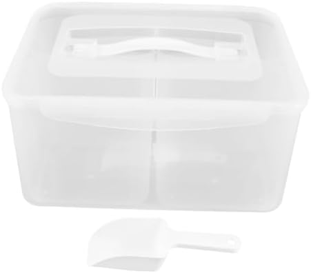 Hemobllo 8l Divided Plastic Storage Box with Lid, Portable Handle