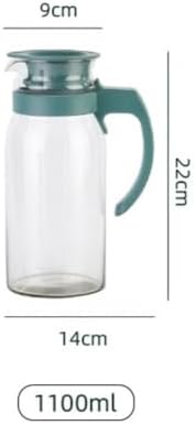 Drinking Glass Water Kettles Large Capacity with Lid and Handle