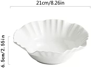Pasta Bowl Oblique Salad Bowl Ceramic Large Fruit Bowl White Soup