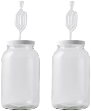 2-Pack 1 Gallon Glass Jars with Lids
