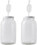 2-Pack 1 Gallon Glass Jars with Lids