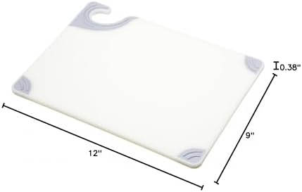 San Jamar Saf-T-Grip Cutting Board With Molded-In Ruler, Plastic
