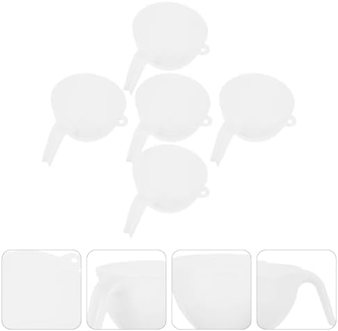 Plastic Mixing Bowl with Handle and Lid, White 5 Set