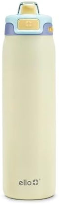 Ello Pop & Fill 22oz Stainless Water Bottle, Sip or Chug, Fresh Dew
