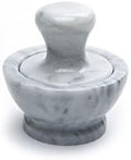 Fox Run Marble Mortar and Pestle Set, White, 4"