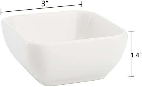 Lawei 12 Packs Ceramic Dip Bowls Set - 3 oz Condiments Server Dishes