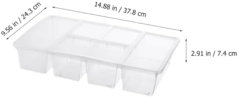 FOMIYES Divided Fridge Food Storage Container Box PP Organizer Bin
