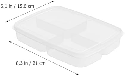 2 Pack Fridge Food Storage Containers with Lids with Divided