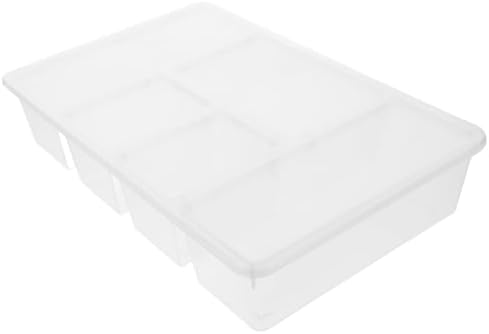 Stackable Food Prep Container with Lid, Five Compartments, PP Storage