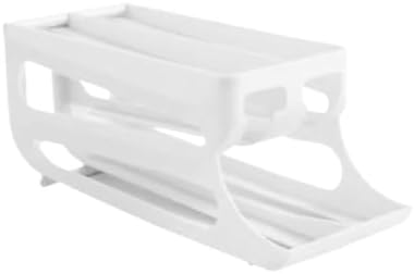 3-Tier Double Row Egg Storage Box, Ladder Style Auto Rolling Fridge