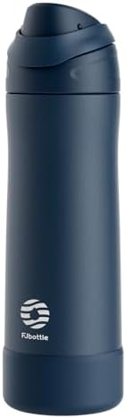 FJbottle Insulated Stainless Steel Water Bottle, 24 oz No Straw